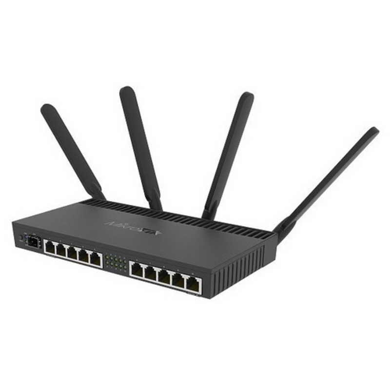 Сетевое оборудование Mikrotik RB4011iGS+5HacQ2HnD-IN Маршрутизатор 1.4ГГц, 4 ядра, 1GB RAM, 512MB NAND, 10x 10/100/1000 LAN, 1 SFP+, 2,4Ghz/5Ghz, 802.11a/b/g/n/ac