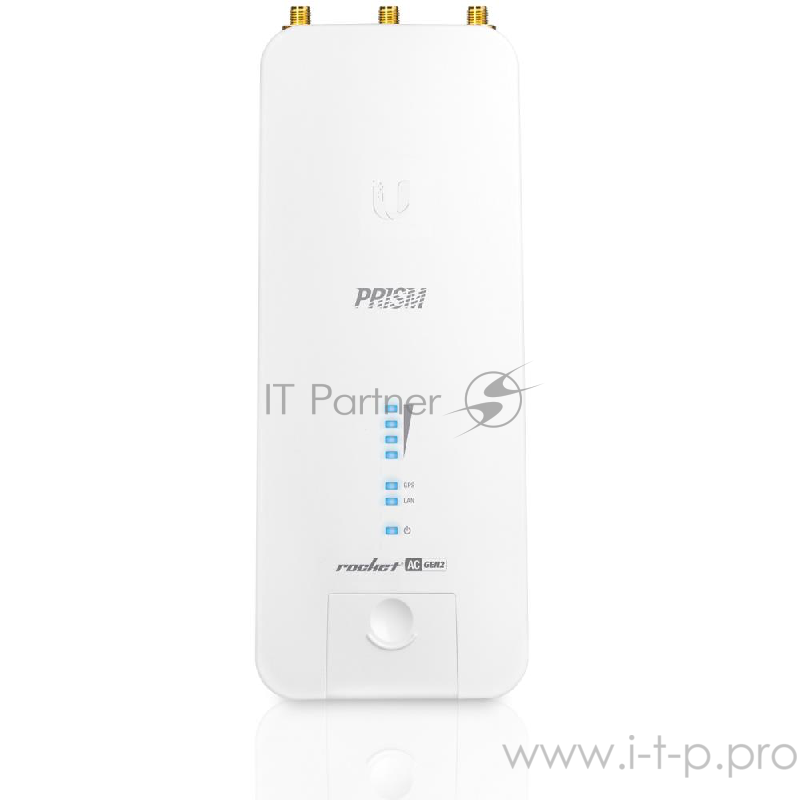 Сетевое оборудование UBIQUITI RP-5AC-Gen2 Rocket 5AC PRISM Gen 2 Радиоустройство 5 ГГц, PtMP/PtP, airMAX ac, 2x RP-SMA, фильтры airPrism, GPS Sync