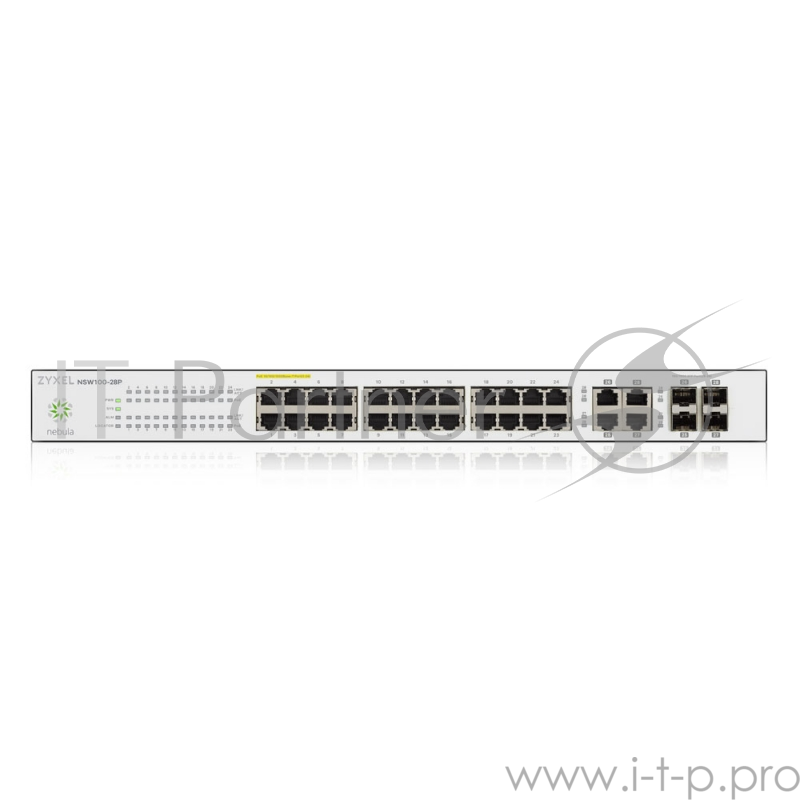 Сетевое оборудование ZYXEL NSW100-28-EU0101F Коммутатор с упралением в облаке, 24xLAN GE, 4xSFP/RJ-45 Combo