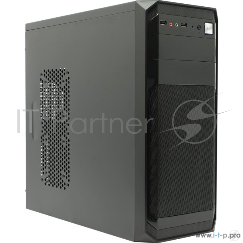 Корпус MidiTower QoRi-3370B 2*USB2.0, audio, reset, ATX, w/o PSU