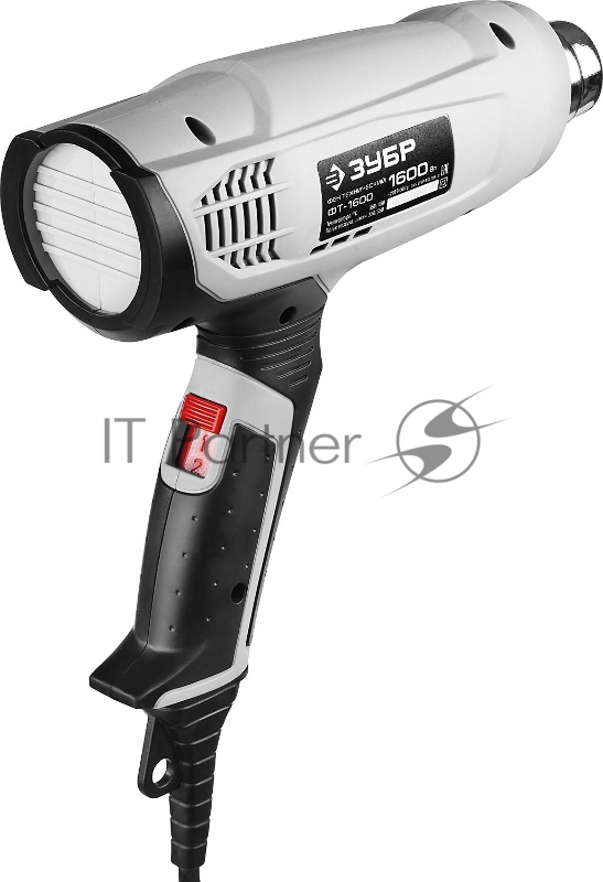Электроинструменты ЗУБР ФТ-1600 Фен технический (строительный) { насадки 3 шт, 2 режима: 350град/ 350л/мин, 550град/ 550л/мин, коробка, 1600Вт }