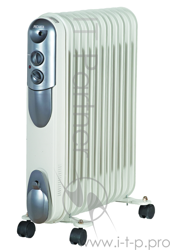 Тепловые пушки Ресанта ОМПТ-12Н 67/3/5 Масляный радиатор { 2,5кВт, 570x140x650, 12 секций, 12,2 кг }