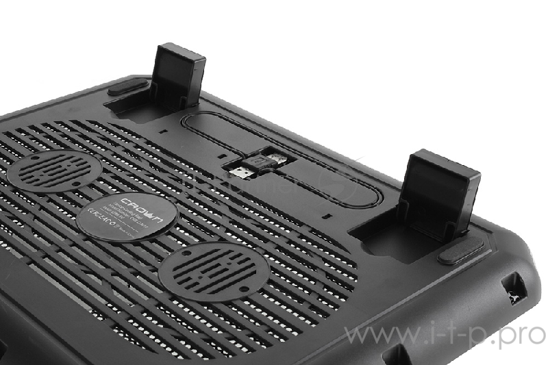 Аксессуар к ноутбуку CROWN Подставка для ноутбука CMLC-M10 black (Для ноутбуков диагональю до 17”, подсветка, 1*кулер D140*15mm)