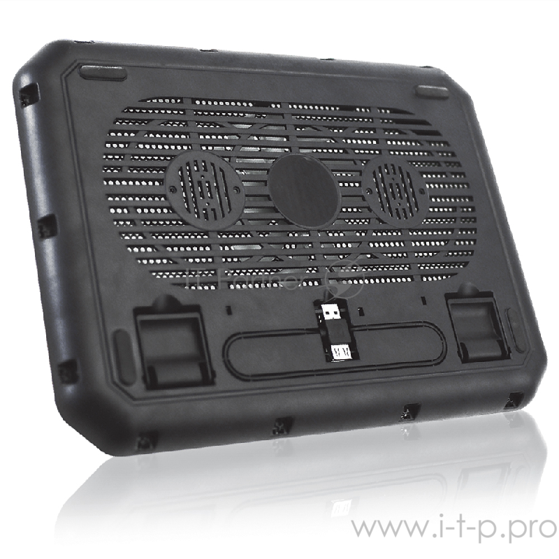 Аксессуар к ноутбуку CROWN Подставка для ноутбука CMLC-M10 black (Для ноутбуков диагональю до 17”, подсветка, 1*кулер D140*15mm)