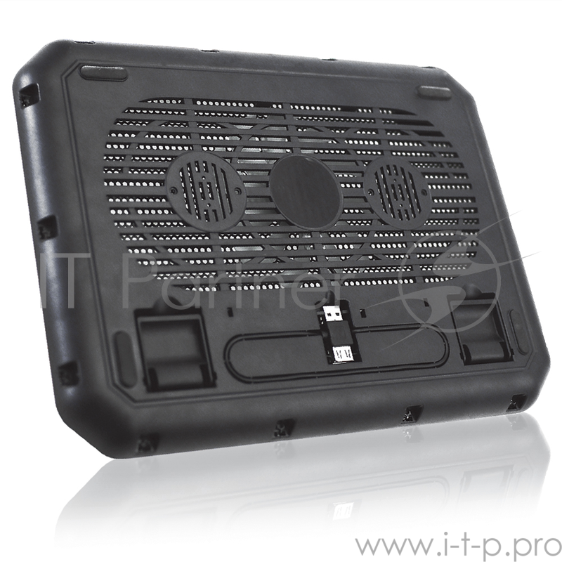 Аксессуар к ноутбуку CROWN Подставка для ноутбука CMLC-M10 black (Для ноутбуков диагональю до 17”, подсветка, 1*кулер D140*15mm)