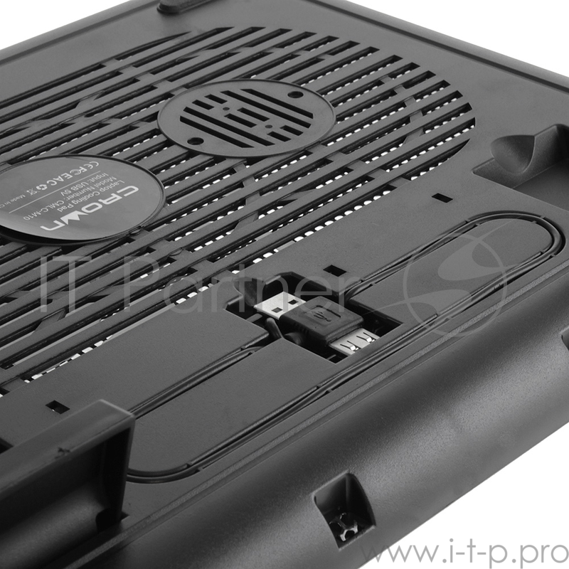 Аксессуар к ноутбуку CROWN Подставка для ноутбука CMLC-M10 black (Для ноутбуков диагональю до 17”, подсветка, 1*кулер D140*15mm)