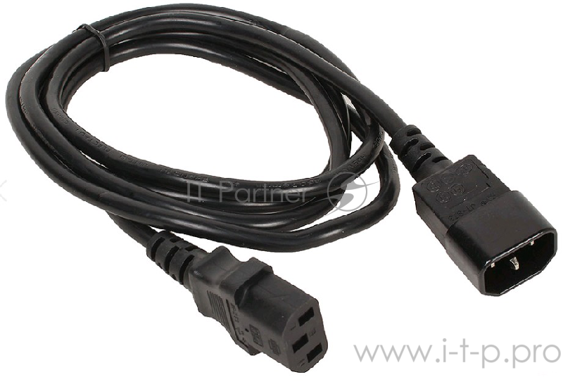 Кабель питания 3Cott 3C-PC-C13-C14, 1.8м, для подключения монитора к системному блоку, 10A