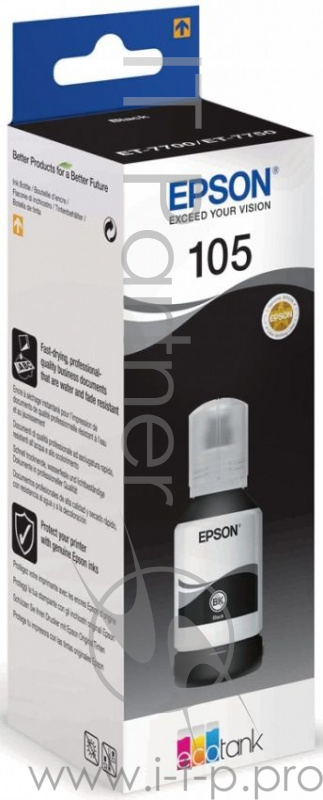 Расходные материалы EPSON C13T00Q140 Контейнер с черными пигментными чернилами для L7160/7180, 140 мл.