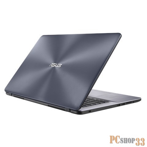 Ноутбук ASUS X705UQ-BX130 (Core i3 7100U-2.40ГГц, 4ГБ, 500ГБ, GF940MX, LAN, WiFi, BT, WebCam, 17.3 1600x900, Linux), серый