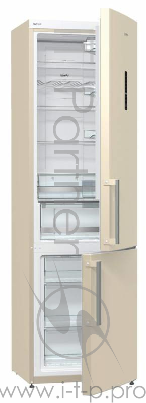 Холодильник Gorenje NRK6201MC-O бежевый/серебристый (двухкамерный)