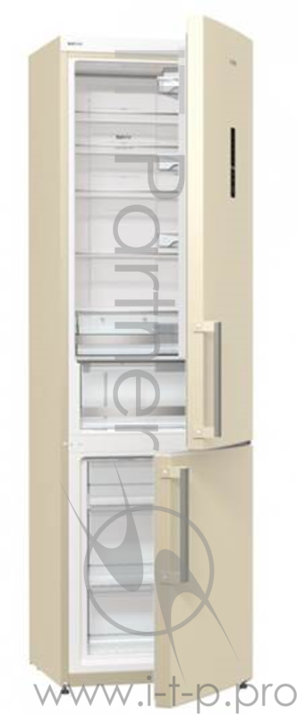 Холодильник Gorenje NRK6201MC-O бежевый/серебристый (двухкамерный)