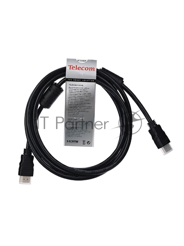 Кабель Telecom HDMI to HDMI (19M -19M) ver.1.4b, 2 фильтра, 1.8/2м