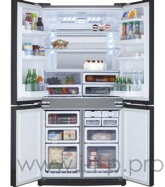 Холодильник Sharp SJ-EX98FBE бежевый (трехкамерный)