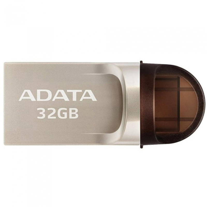 Флеш Диск 32GB A-DATA DashDrive UC370 OTG, USB 3.1/Type-C, Золотой