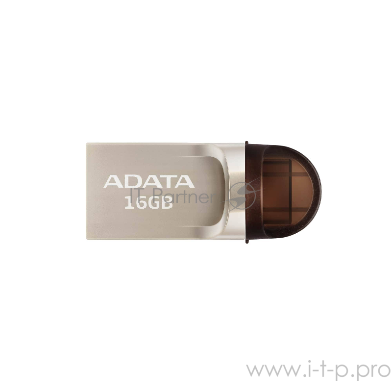 Флеш Диск 16GB A-DATA DashDrive UC370 OTG, USB 3.1/Type-C, Золотой