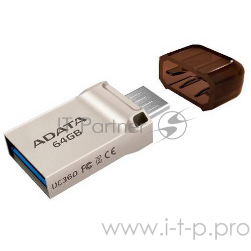 Флеш Диск 16GB A-DATA DashDrive UC360 OTG, USB 3.1/MicroUSB, Золотой