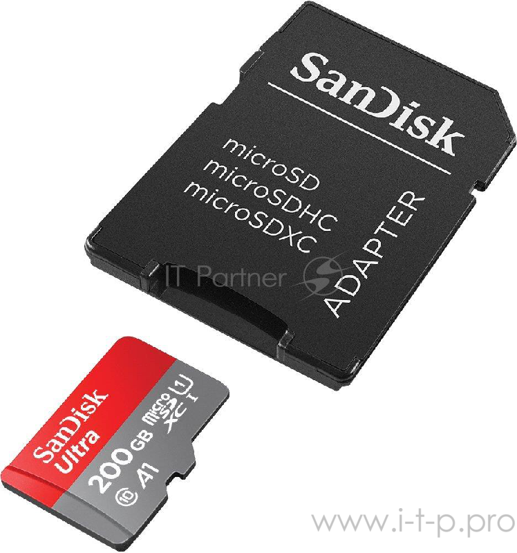 Флеш Карта MicroSD 200GB SanDisk MicroSD Class 10 Ultra (SD адаптер) UHS-I A1 100MB/s
