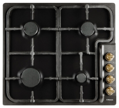 Варочная поверхность газовая Hansa BHGA62079, эмалированная сталь, черная
