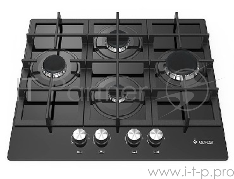 Варочная поверхность газовая Gefest ПВГ 2231-05 К3, закаленное стекло, черная