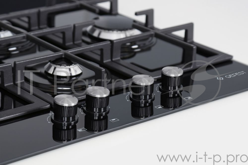 Варочная поверхность газовая Gefest ПВГ 2231-05 К3, закаленное стекло, черная