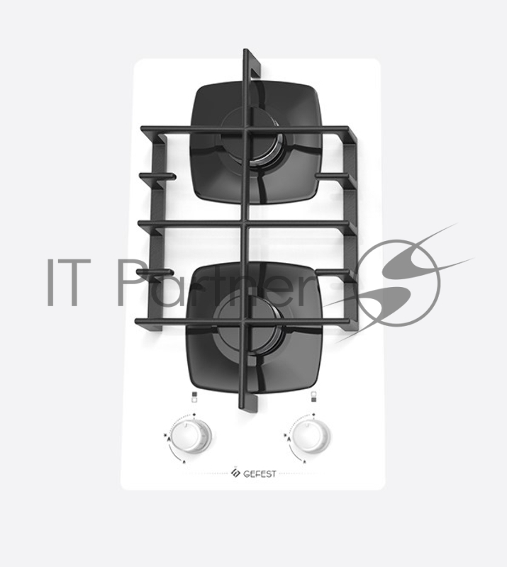 Варочная поверхность газовая Gefest ПВГ 2002 К12, закаленное стекло, белая