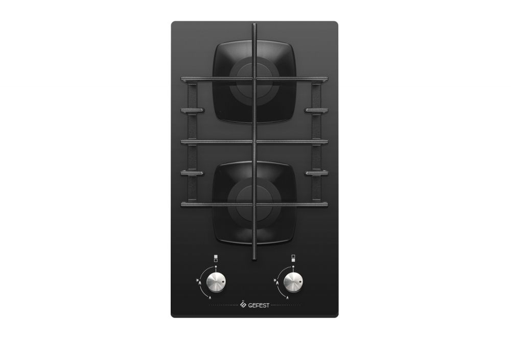 Варочная поверхность газовая Gefest ПВГ 2002, закаленное стекло, черная