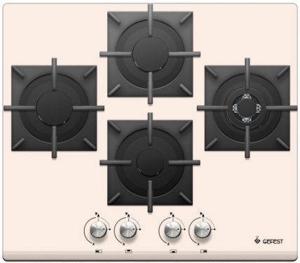 Варочная поверхность газовая Gefest ПВГ 2231-01 К38 бежевый