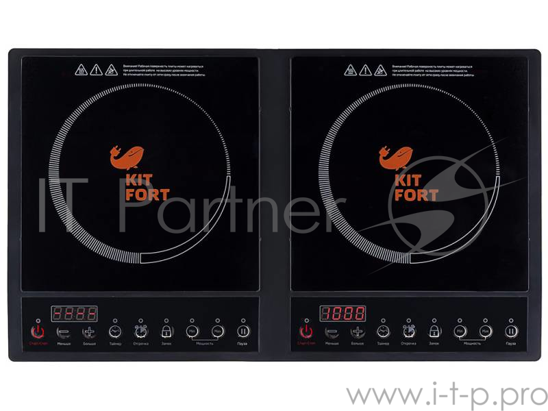 Плита Электрическая Kitfort КТ-109 черный (настольная)