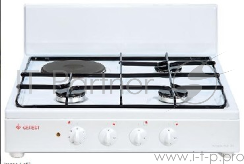 Плита Комбинированная Gefest ПГЭ 910-01 белый, настольная