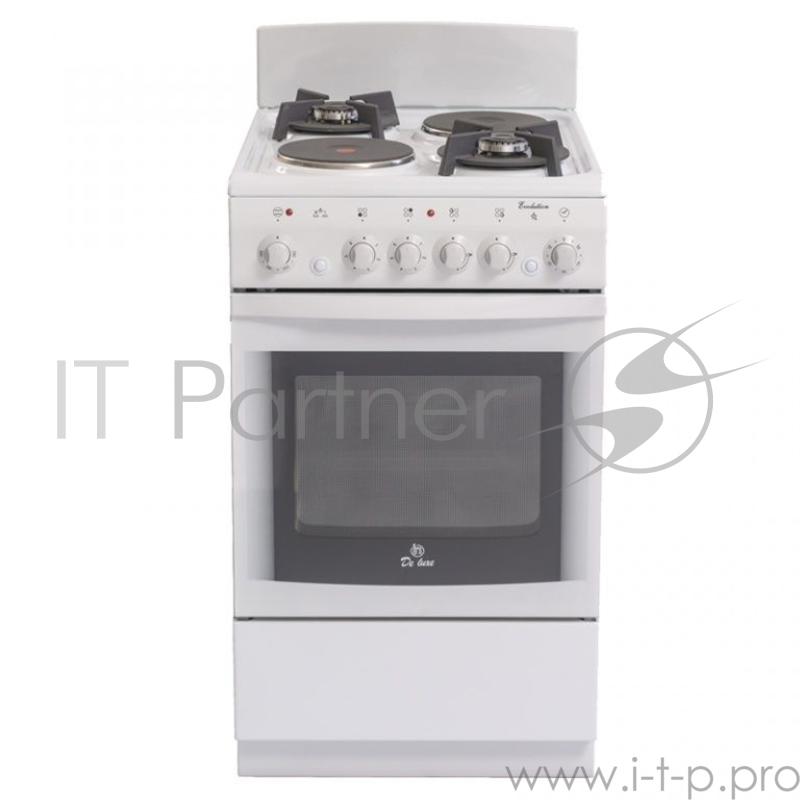 Плита Комбинированная De Luxe 506022.04гэ (щ) белый