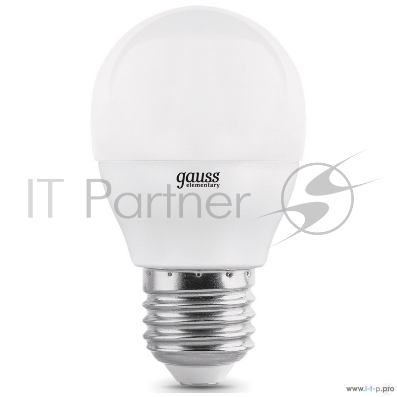 GAUSS Светодиодные лампы GAUSS 53217T Светодиодная лампа LED Elementary Шар 7W E27 2700K 1/40 (3 лампы в упаковке)