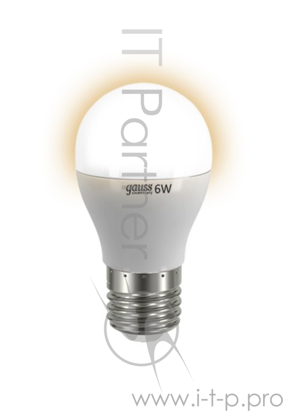 GAUSS Светодиодные лампы GAUSS 53216 Светодиодная лампа LED Elementary Шар 6W E27 420lm 3000K 1/10/100 0