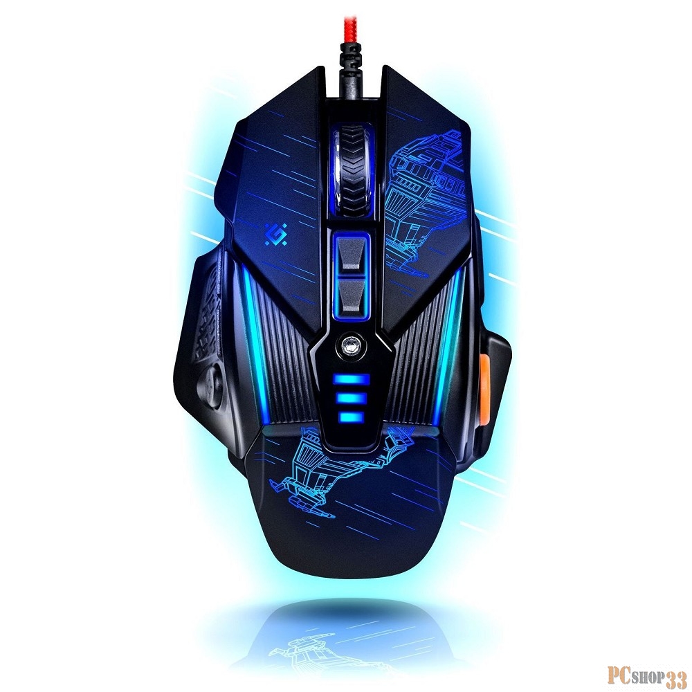 Мышь Defender sTarx GM-390L 52390 {Проводная оптическая мышь, 8 кнопок, 3200dpi, грузики}