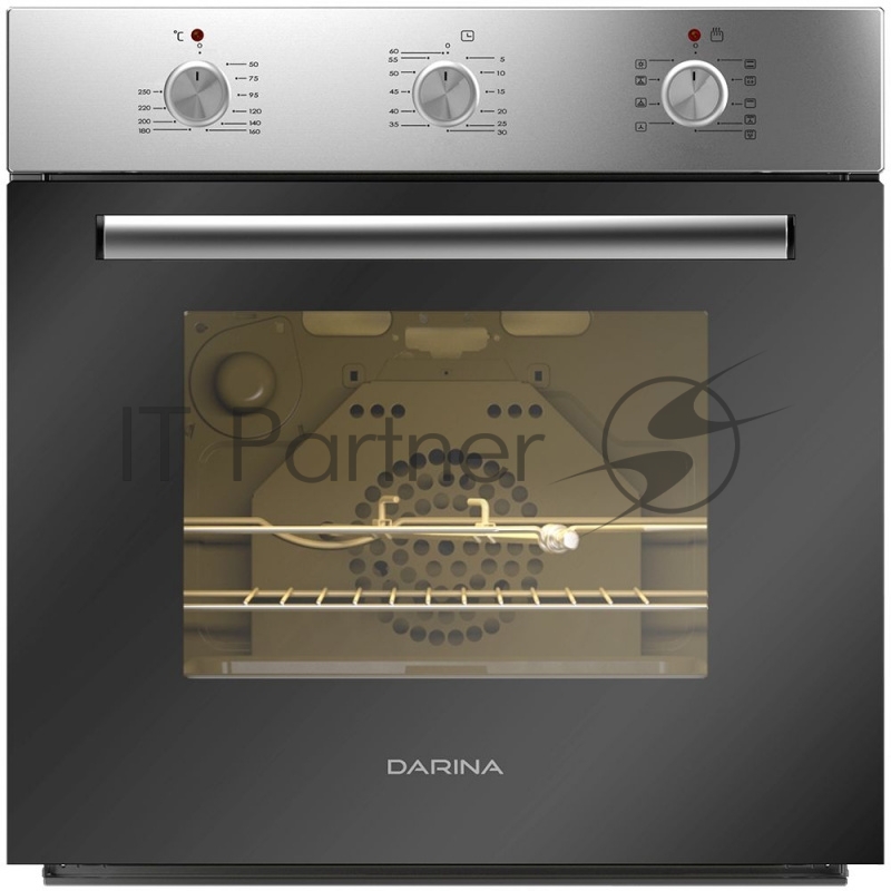 Духовой шкаф Электрический Darina 0U5 BDE 112 705 X нержавеющая сталь/стекло черное