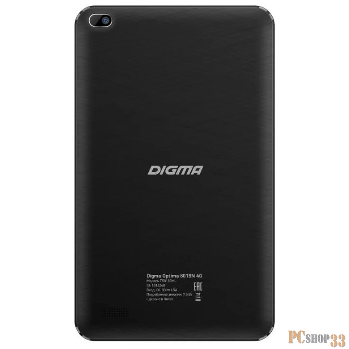 Планшет Digma Optima 8019N 4G MTK8735V (1.0) 4C/RAM1Gb/ROM8Gb 8 IPS 1280x800/3G/4G/Android 7.0/черн