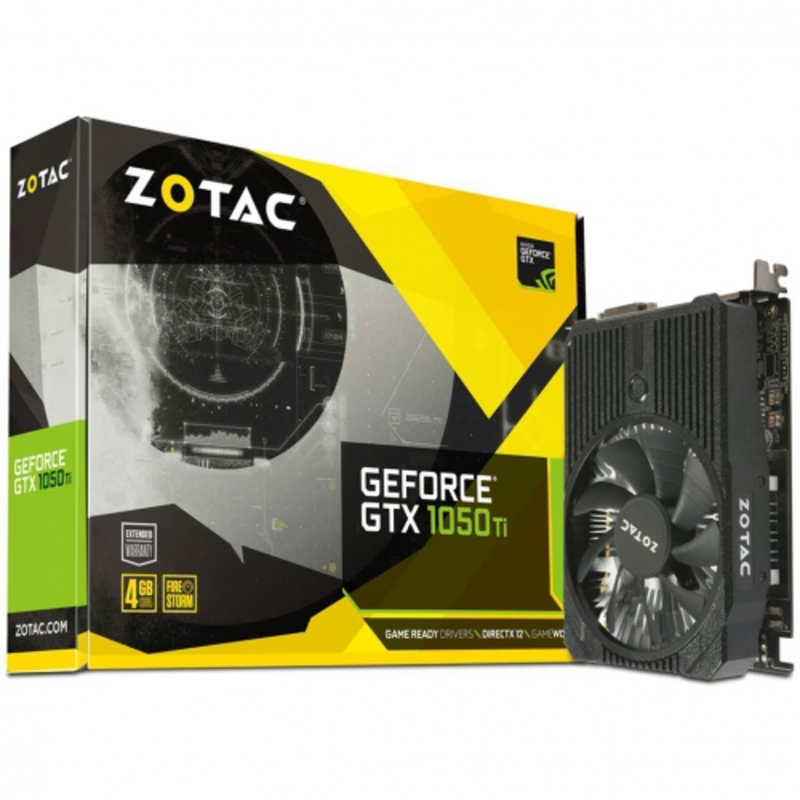 Видеокарта Zotac GTX1050TI Mini 4Gb GDDR5 192bit DP, DVI-D, HDMI (ZT-P10510A-10L) RTL