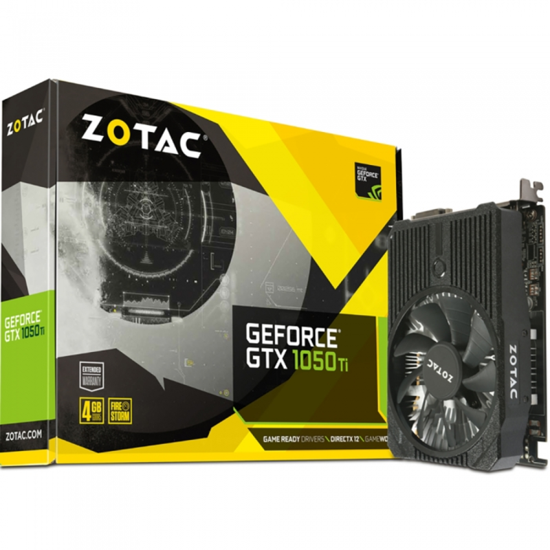 Видеокарта Zotac GTX1050TI Mini 4Gb GDDR5 192bit DP, DVI-D, HDMI (ZT-P10510A-10L) RTL