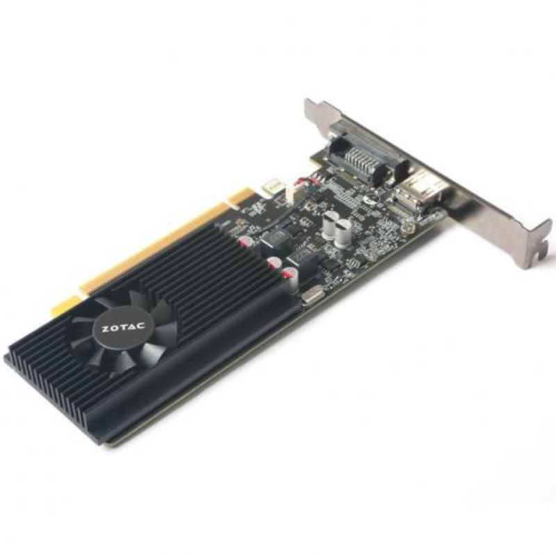 Видеокарта Zotac GT1030 PCI-E 2048Mb (ZT-P10300A-10L) PCI-E 3.0, ядро - 1227 МГц, Boost - 1468 МГц, память - 2 Гб GDDR5 6008 МГц