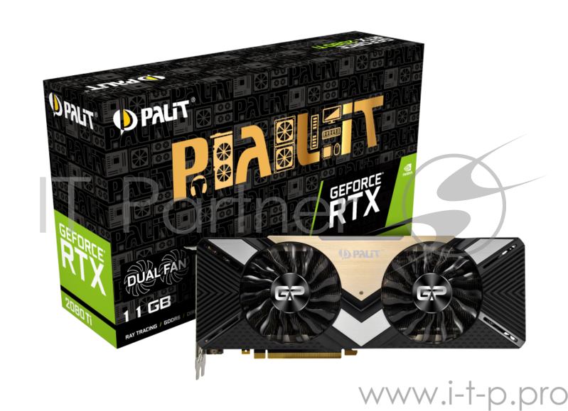 Видеокарта Palit PCI-E PA-RTX2080Ti DUAL 11G nVidia GeForce RTX 2080Ti 11264Mb 352bit GDDR6 1350/140