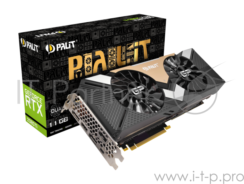 Видеокарта Palit PCI-E PA-RTX2080Ti DUAL 11G nVidia GeForce RTX 2080Ti 11264Mb 352bit GDDR6 1350/140