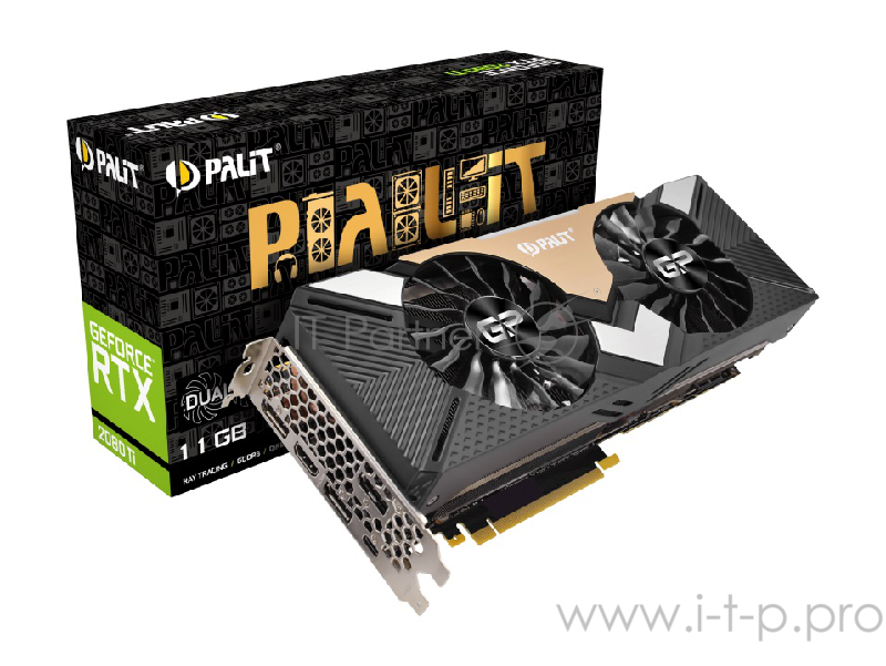 Видеокарта Palit PCI-E PA-RTX2080Ti DUAL 11G nVidia GeForce RTX 2080Ti 11264Mb 352bit GDDR6 1350/140