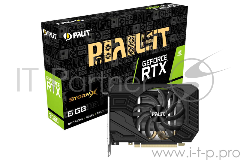 Видеокарта Palit PCI-E PA-RTX2060 STORMX 6G nVidia GeForce RTX 2060 6144Mb 192bit GDDR6 1365/14000 D