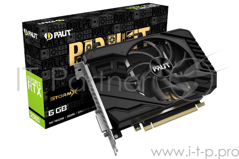 Видеокарта Palit PCI-E PA-RTX2060 STORMX 6G nVidia GeForce RTX 2060 6144Mb 192bit GDDR6 1365/14000 D