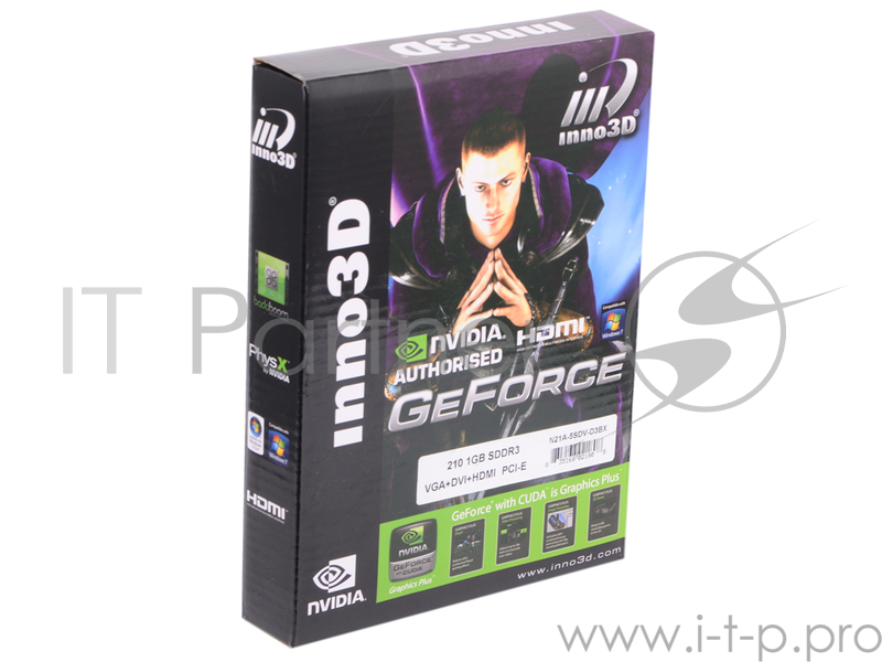 Видеокарта Inno3D GT210 LP 1Gb GDDR3 64bit HDCP, DVI, HDMI (N21A-5SDV-D3BX RTL
