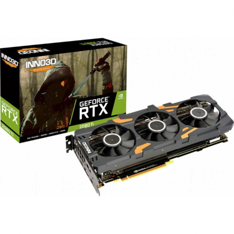 Видеокарта 8Gb PCI-E Inno3D GeForce RTX 2080 Gaming OC X3 N20803-08D6X-1180VA24 RTX2080, GDDR6, 2
