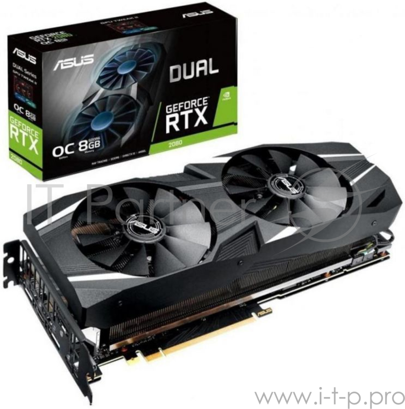 Видеокарта 8Gb PCI-E ASUS DUAL-RTX2080-O8G RTX 2080, GDDR6, 256bit, HDCP, HDMI, 3xDP, Retail