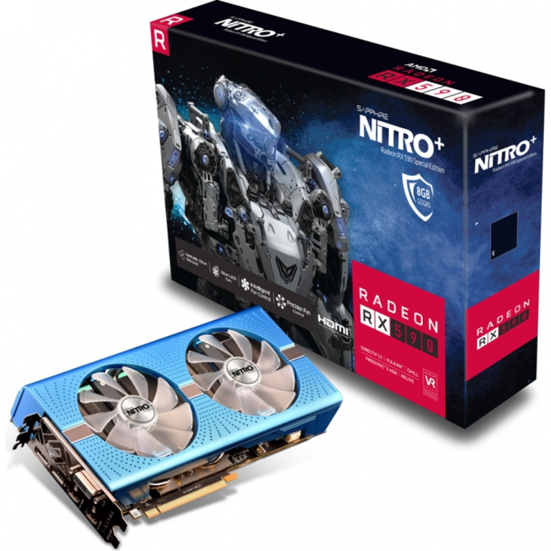Видеокарта Sapphire PCI-E 11289-01-20G NITRO+ RADEON RX 590 8G AMD Radeon RX 590 8192Mb 256bit GDDR5