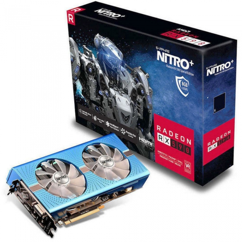 Видеокарта Sapphire PCI-E 11289-01-20G NITRO+ RADEON RX 590 8G AMD Radeon RX 590 8192Mb 256bit GDDR5