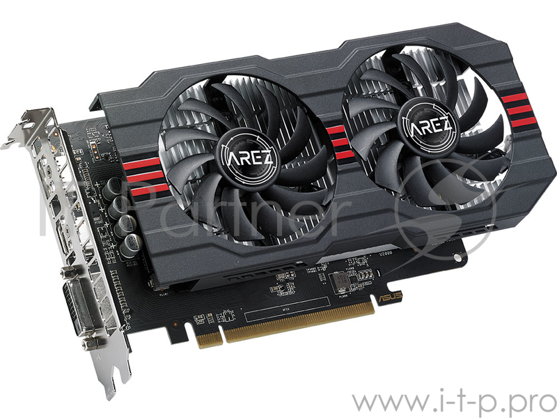 Видеокарта 4Gb PCI-E ASUS AREZ-RX560-4G-EVO RX560, GDDR5, 128 bit, DVI, HDMI, DP, Retail