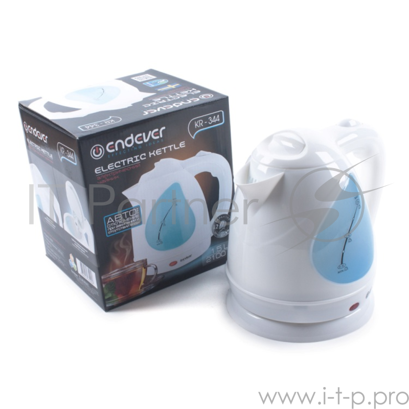 Чайник электрический Endever Skyline KR-344 белый/голубой